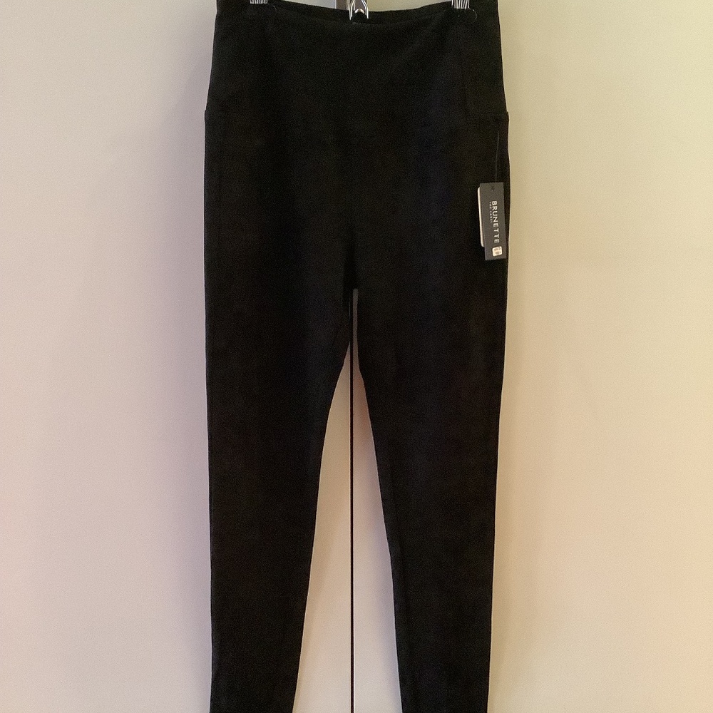 NWT Brunette The Label Faux Suede Leggings